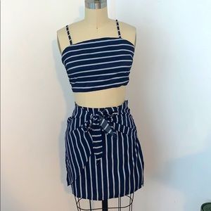 Blue 2 piece skirt & top set